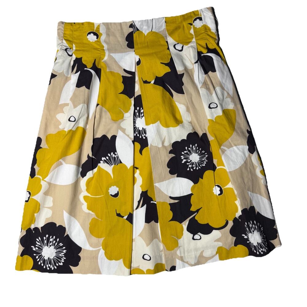Kenar Retro 70's Floral A-Line Skirt Pleated Lined Size 4 EUC